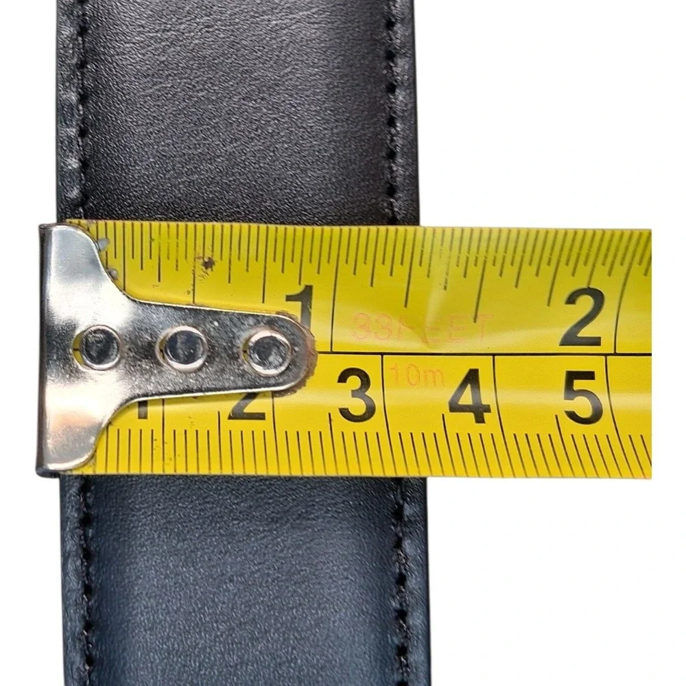 Allen Edmonds Mens Black Wide Dress Belt 39501 Italian Calfskin Size 52 Made USA
